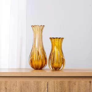 Par de Vaso Ouro Murano